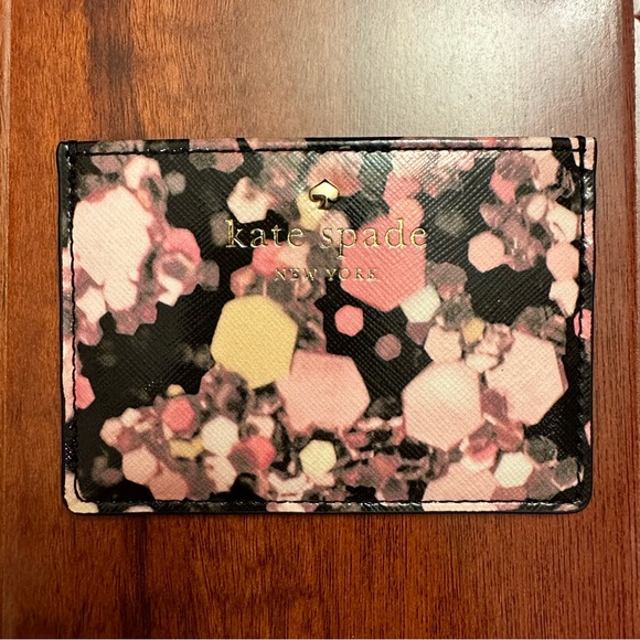kate spade Handbags - 🚨 HOST PICK 🆕 Kate Spade Pink & Gold Glitter Leather Card Holder w/Gift Box